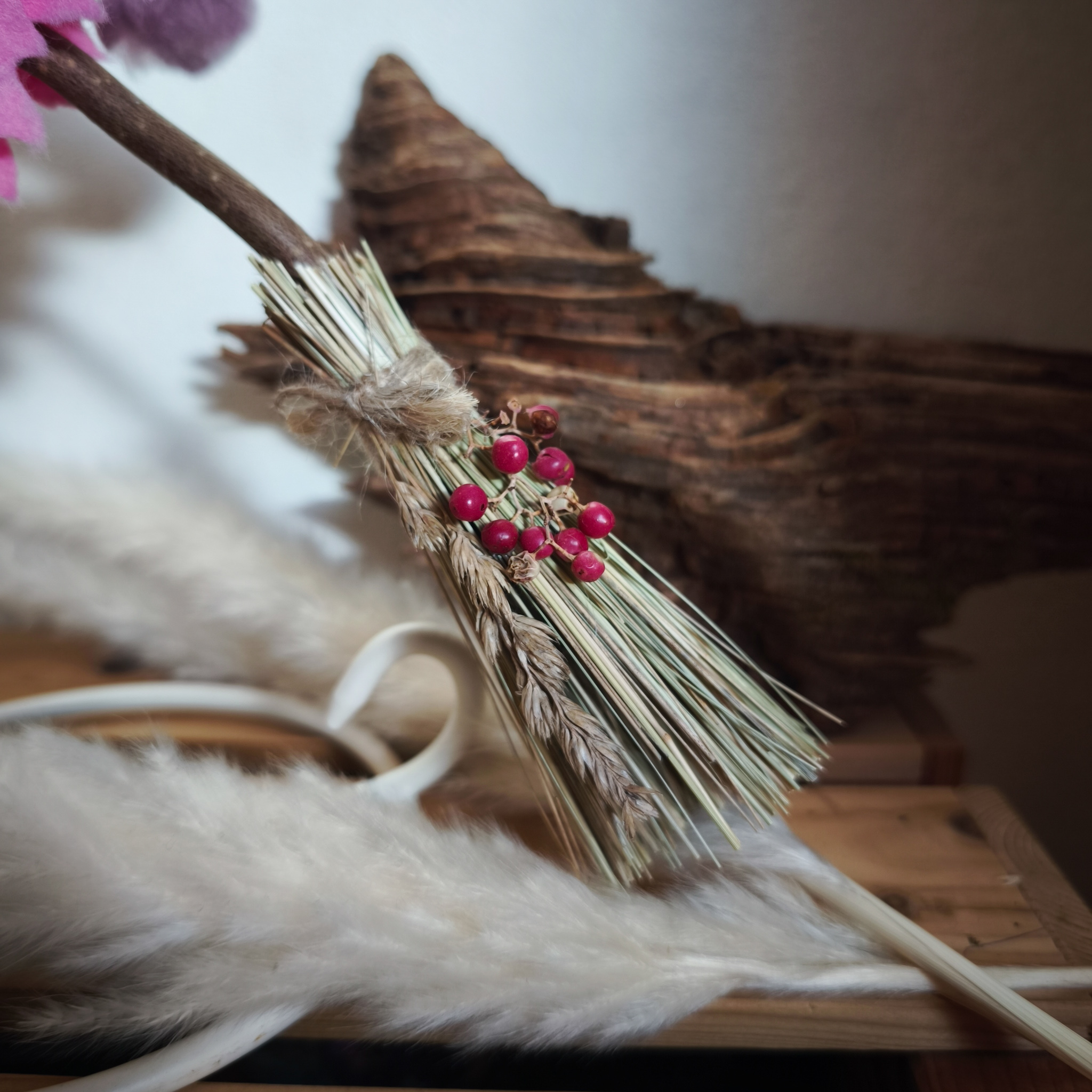 balai de sorcière artisanal