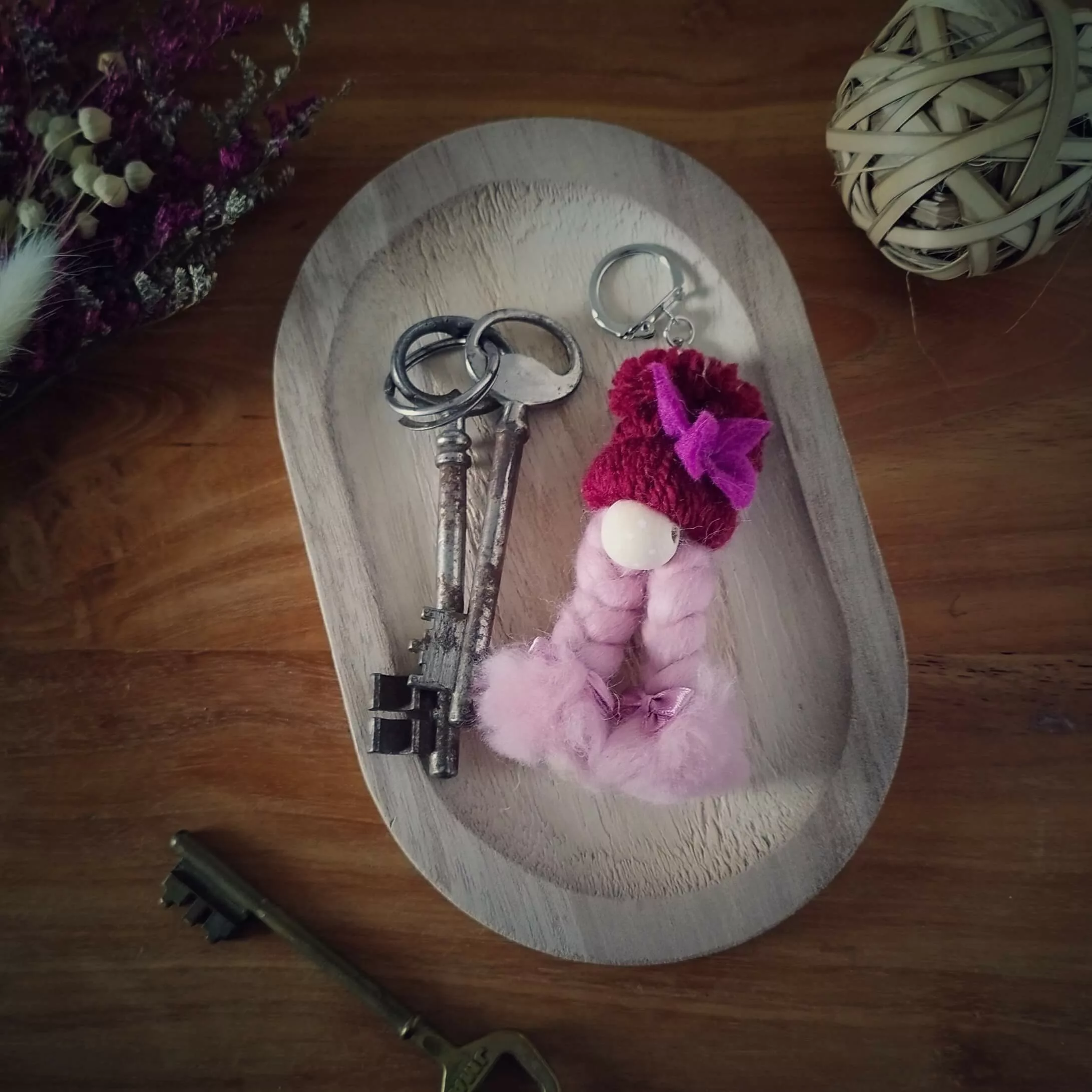 porte-clé féérique artisanal