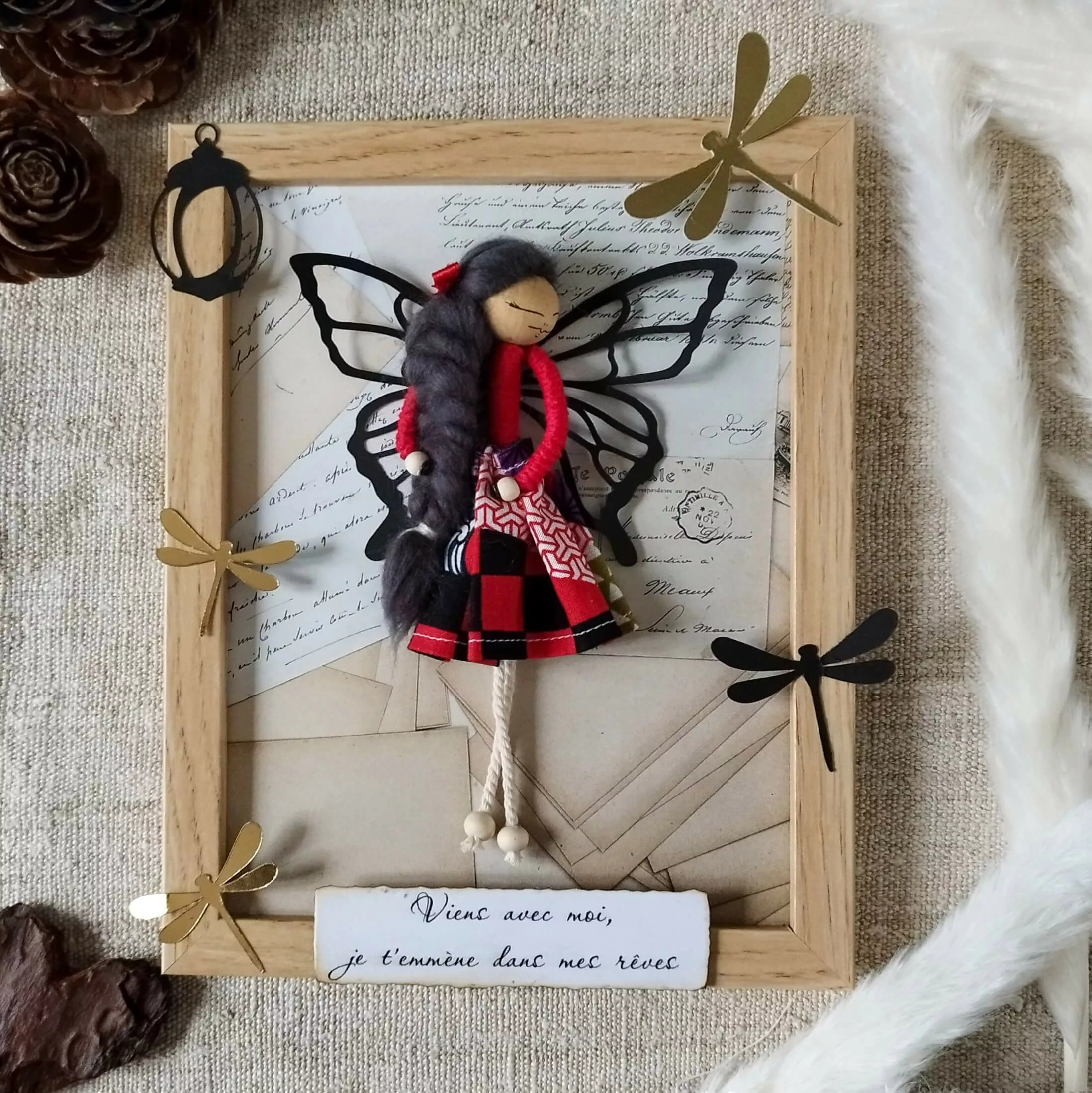 cadre féerique décoration artisanale