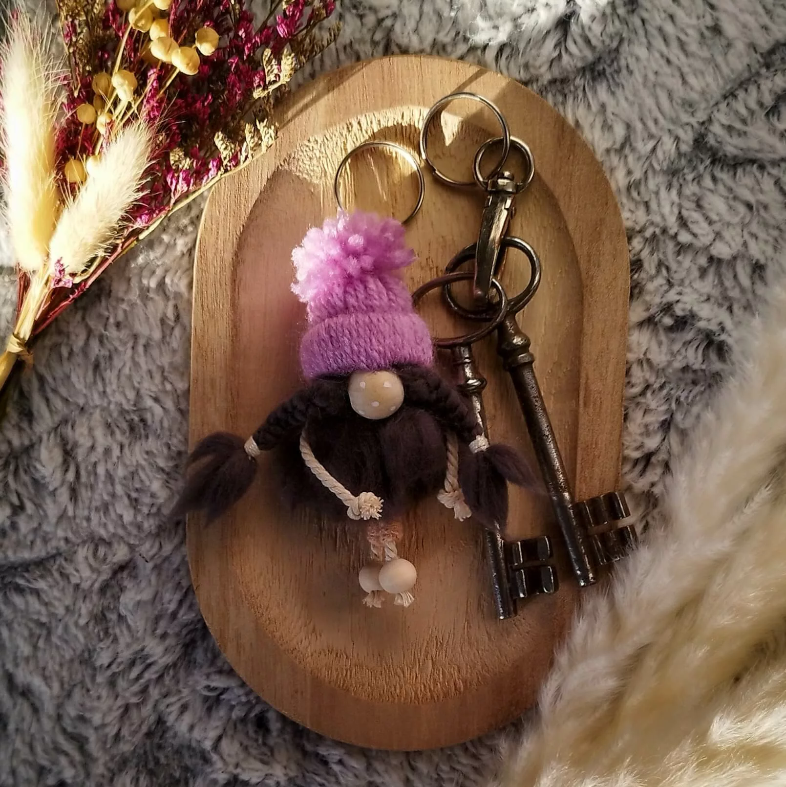 porte-clé gnome artisanal