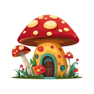 dessin maison champignon