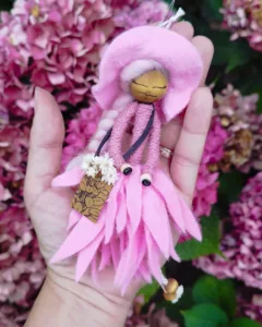 sorcière artisanale rose