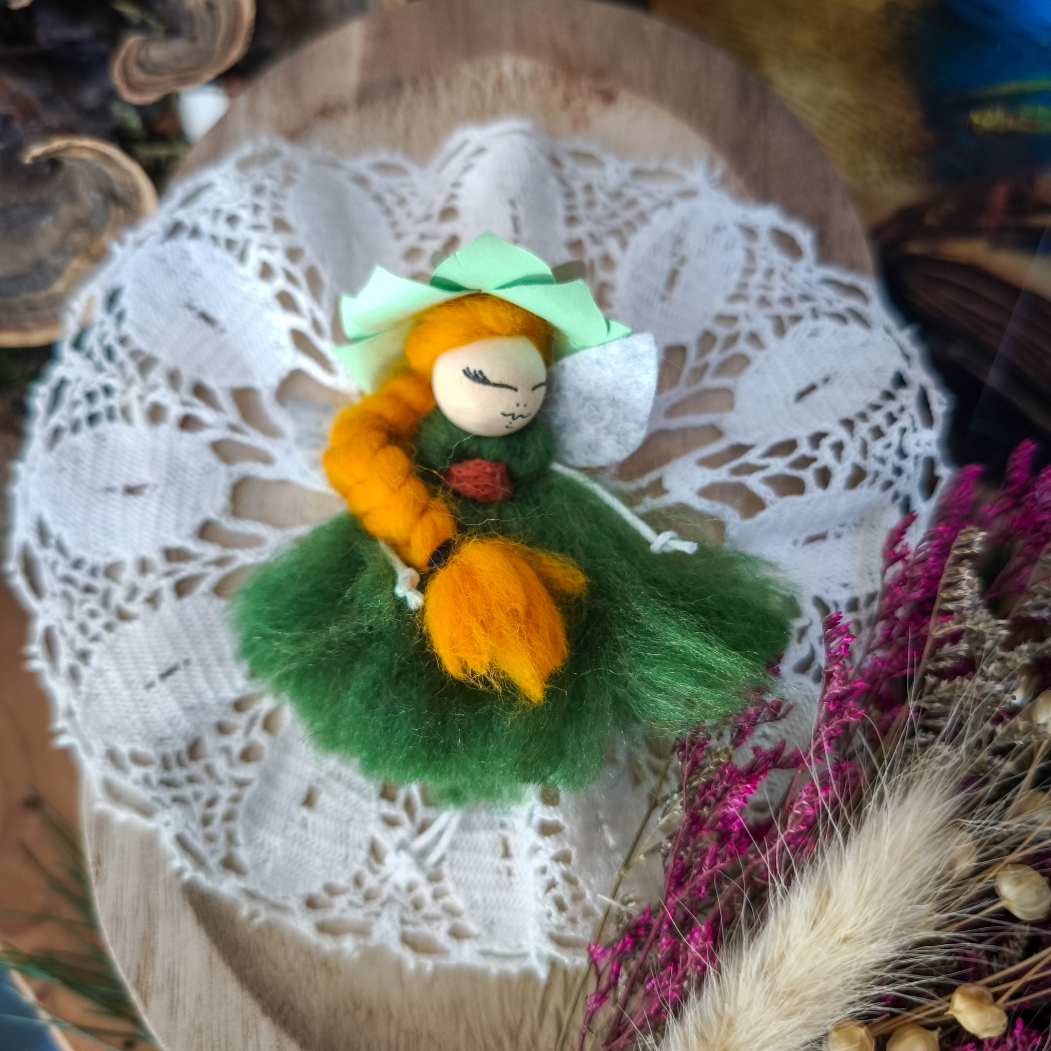 magnet fée artisanal vert