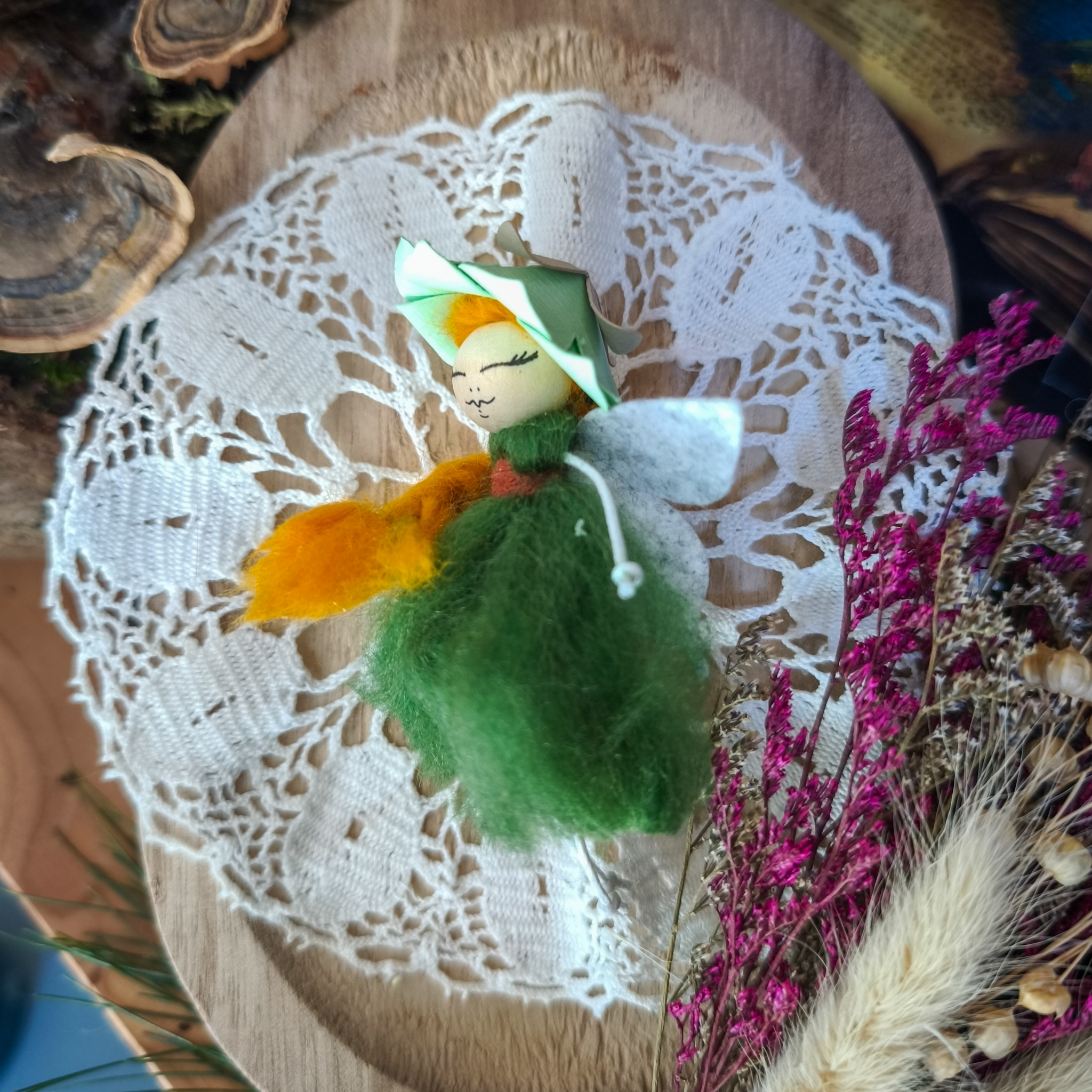 magnet fée artisanal vert